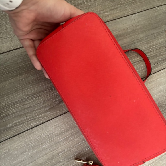 Michael Kors sunset orange bucket leather purse & matching wallet - Picture 3 of 5